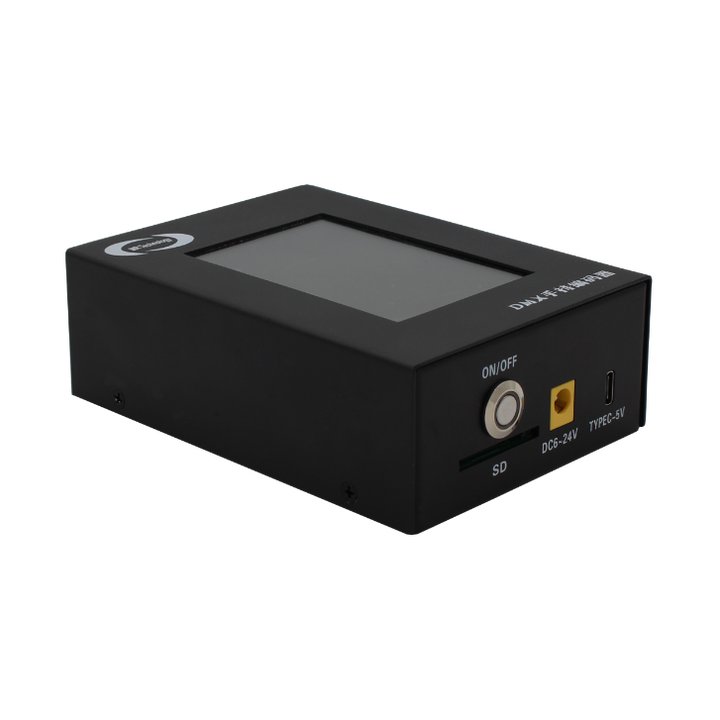 MR-WT35 DMX512 RDM address writer side panel with SD card slot and connection ports