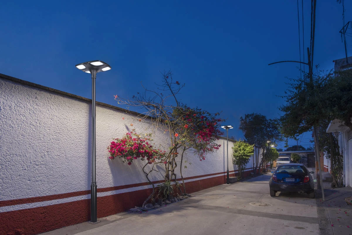 Public park greenway trail night safety lighting