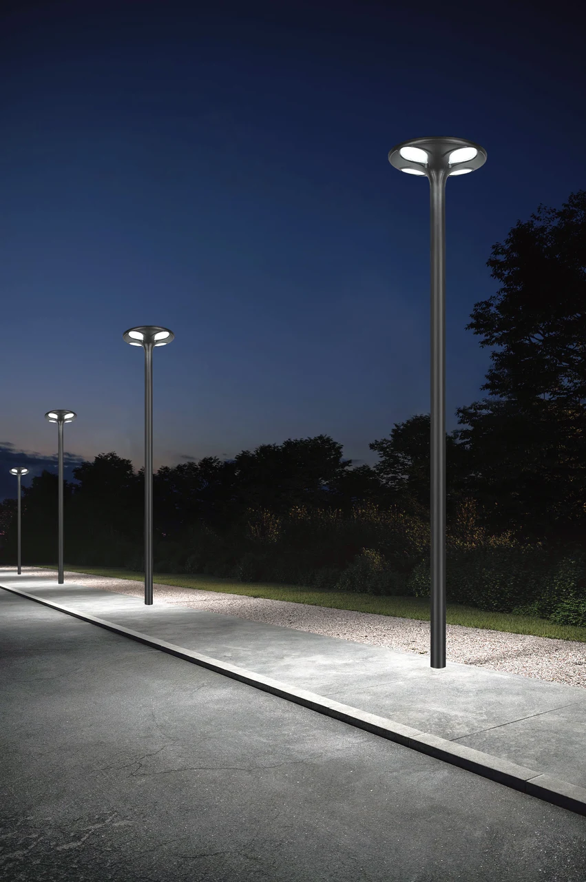 Coastal pedestrian walkway dusk illumination