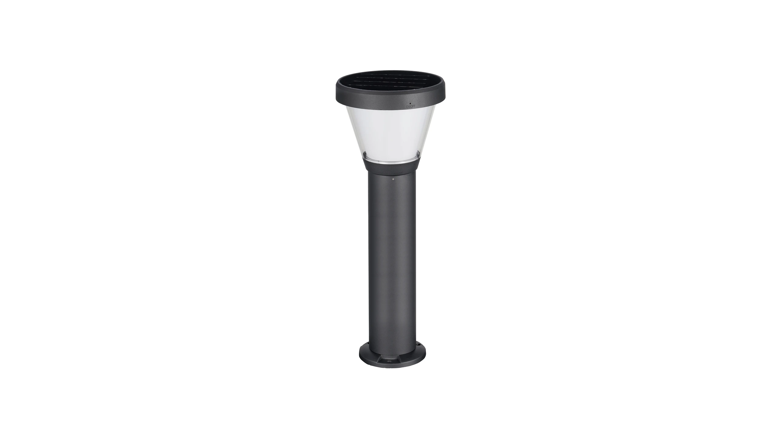 SGL-4105 68cm pathway column solar garden light front perspective view