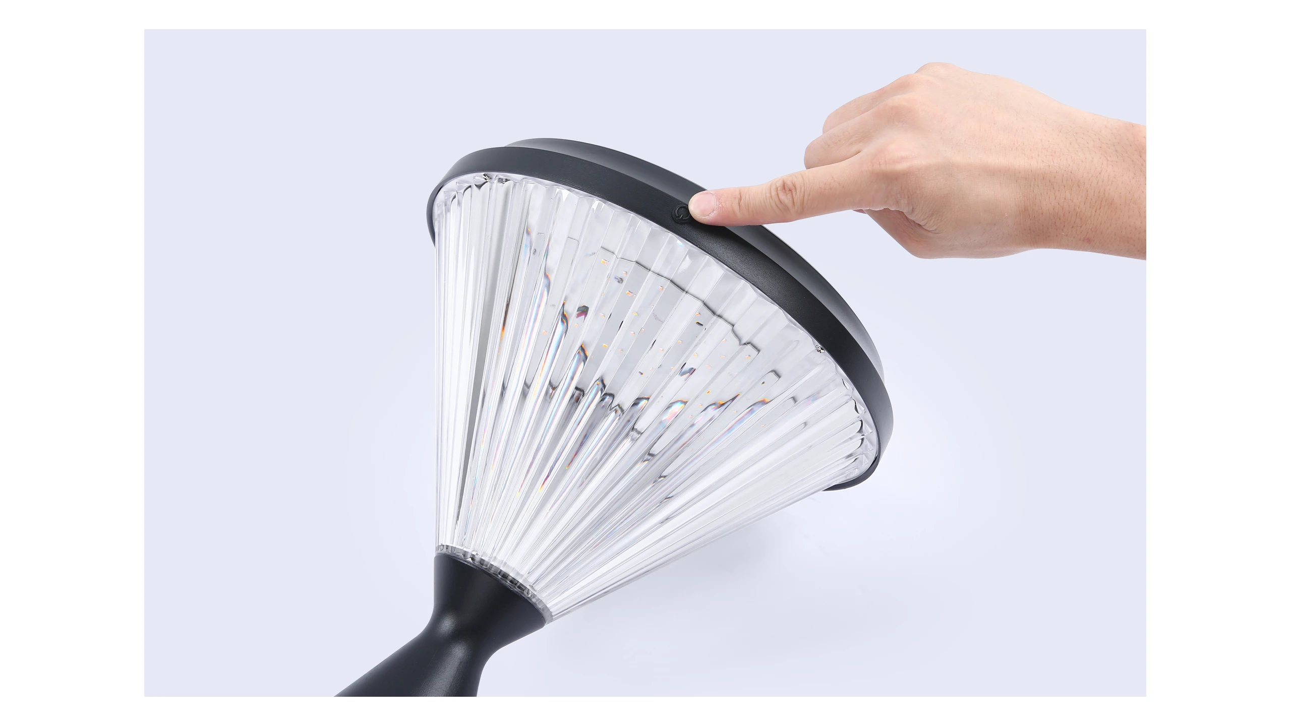 SGL-4505 flared fluted diamond optical polycarbonate diffuser detail