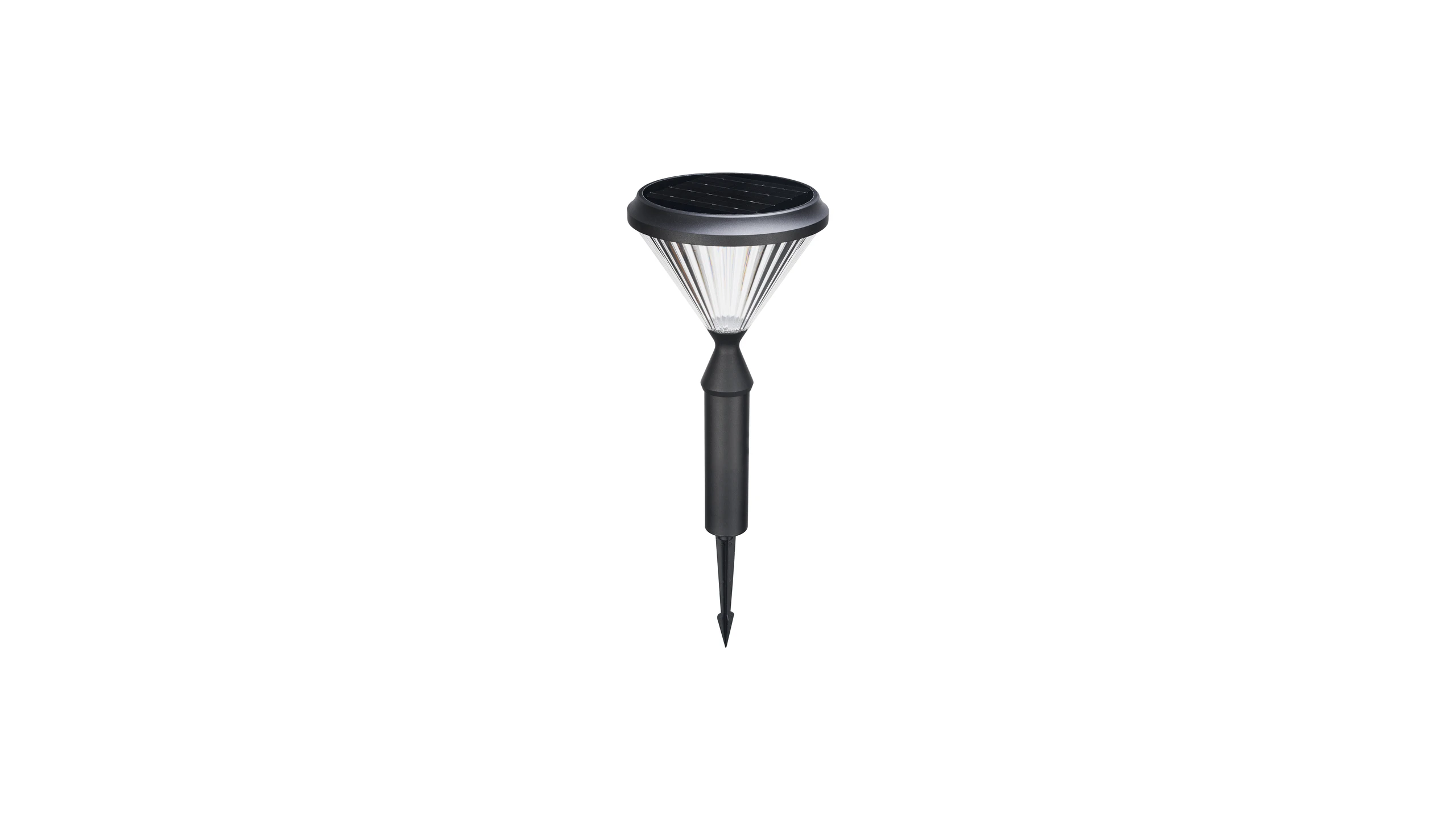 SGL-4505 in-ground spike lawn solar garden light front perspective view