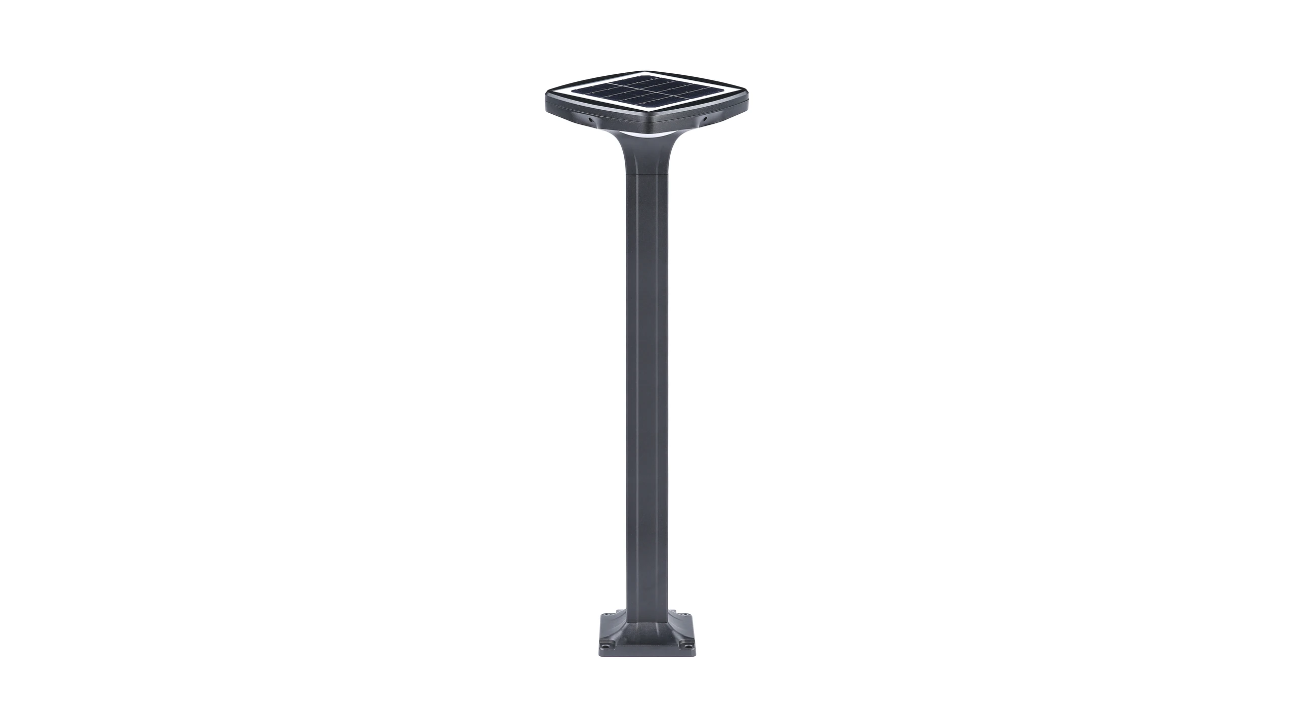 SLL-2804 commercial solar bollard light front three quarter perspective
