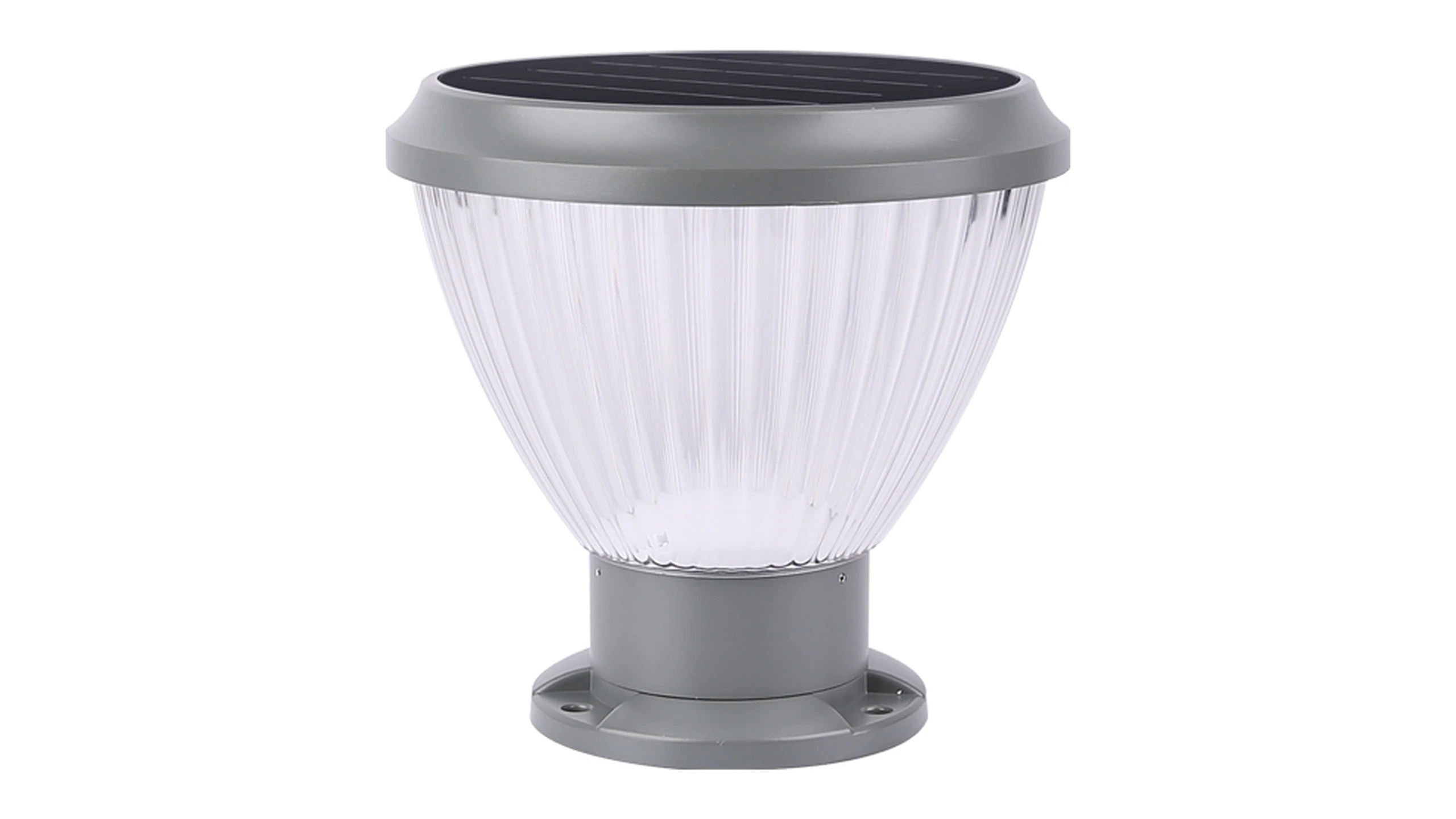 SPL-4104 sand gray solar pillar top light modern finish