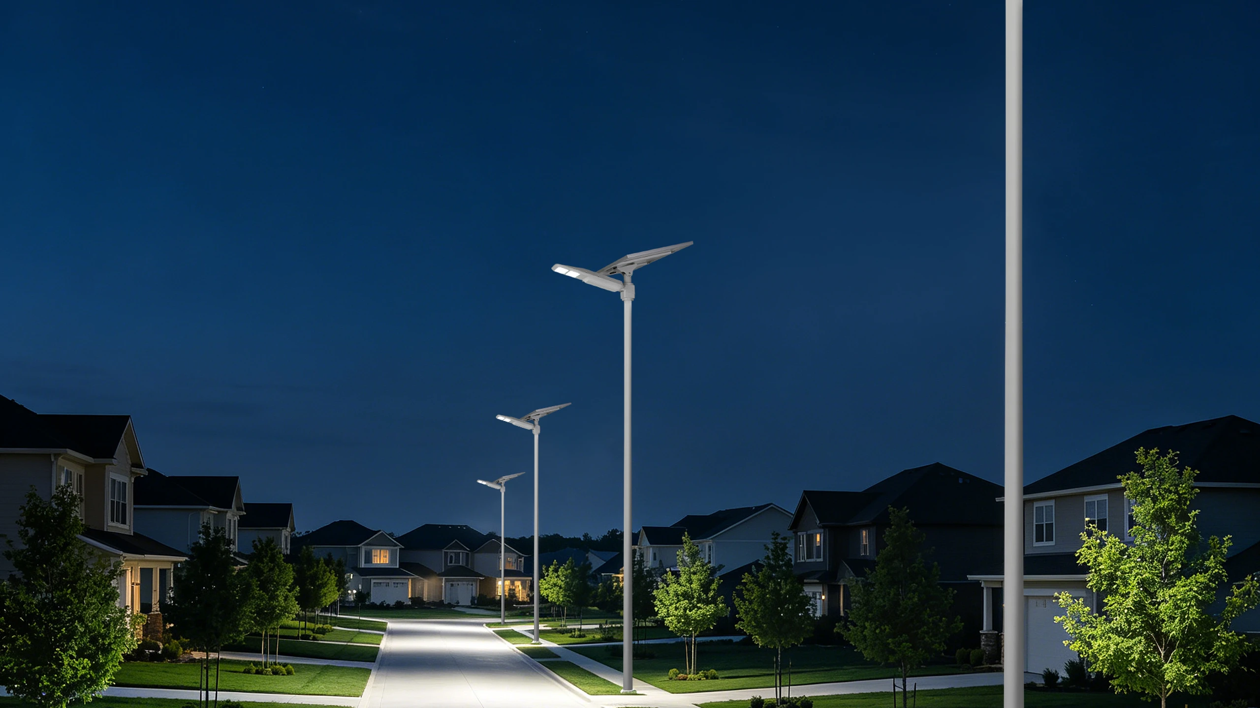 Industrial logistics park roadway illumination