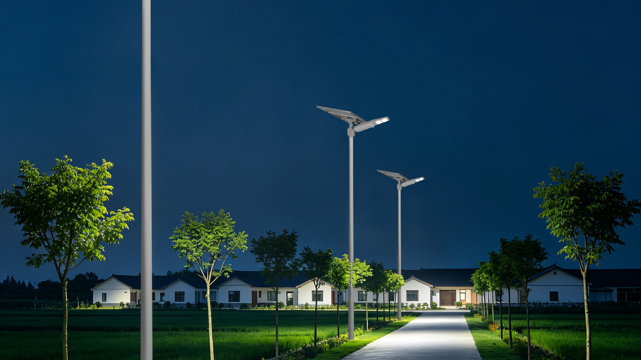 Smart city technology park boulevard lighting