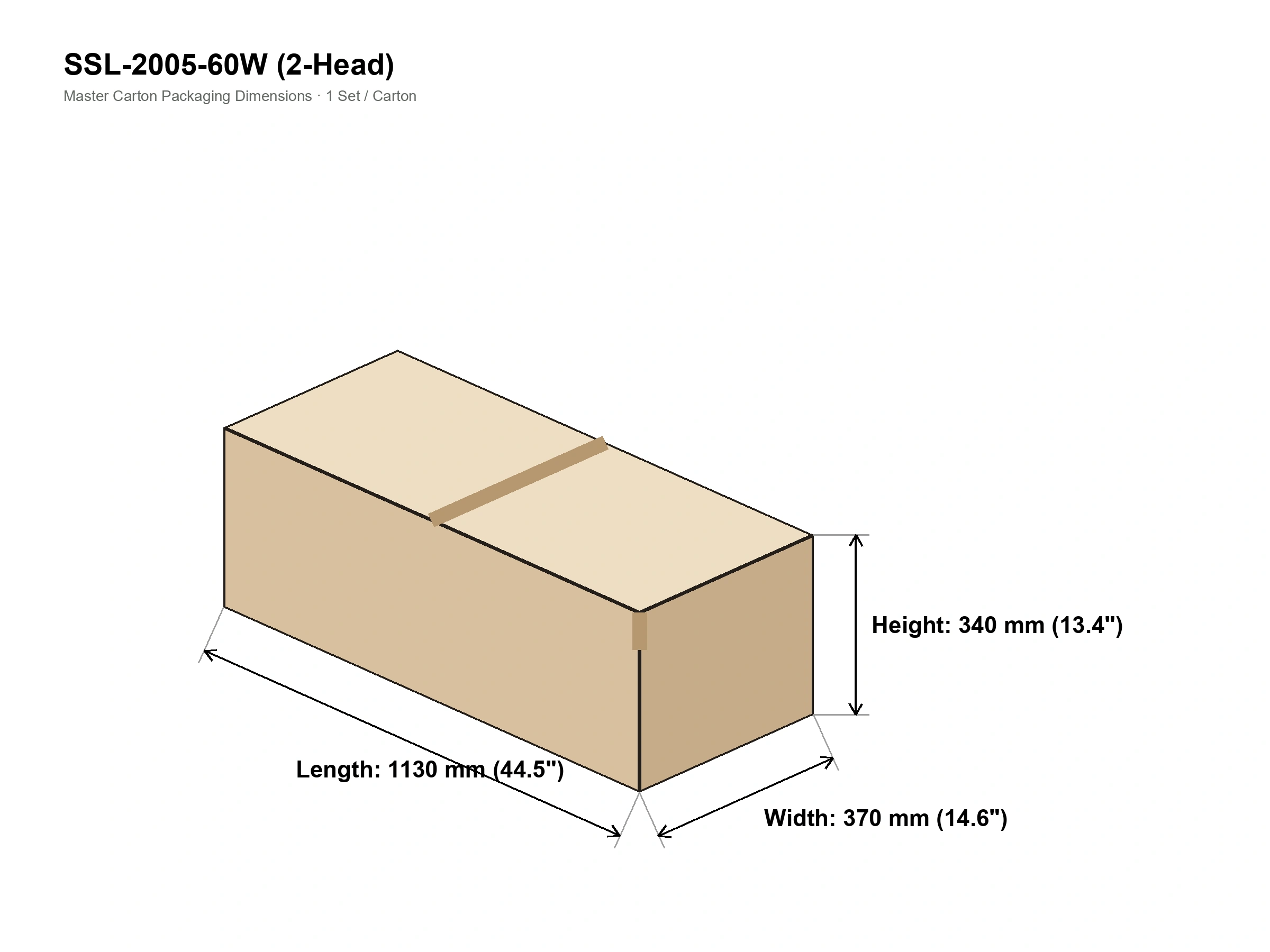 SSL-2005 packaging and logistics specifications diagram
