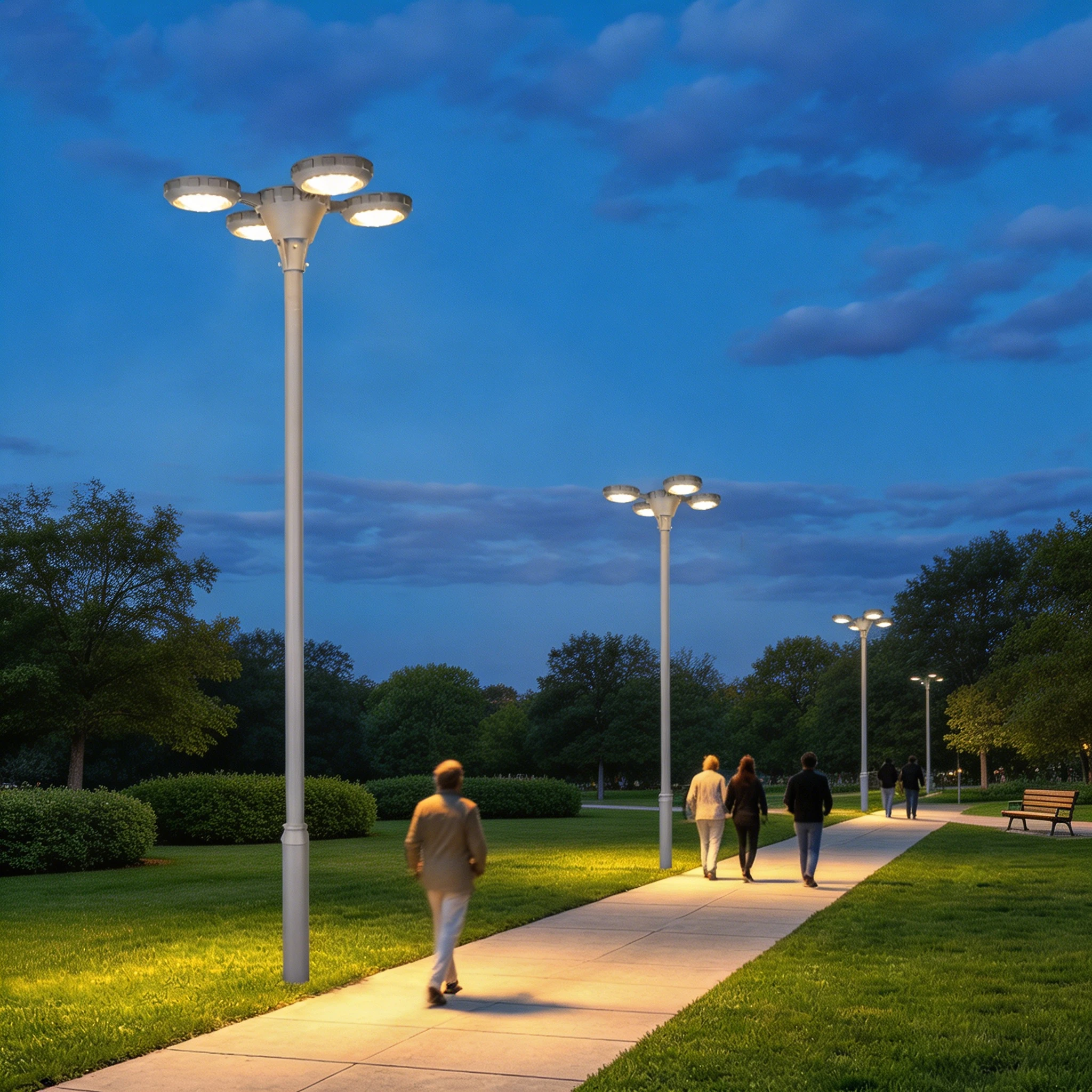 SSL-2005 solar garden light plaza promenade architectural lighting scene | TPK Lighting