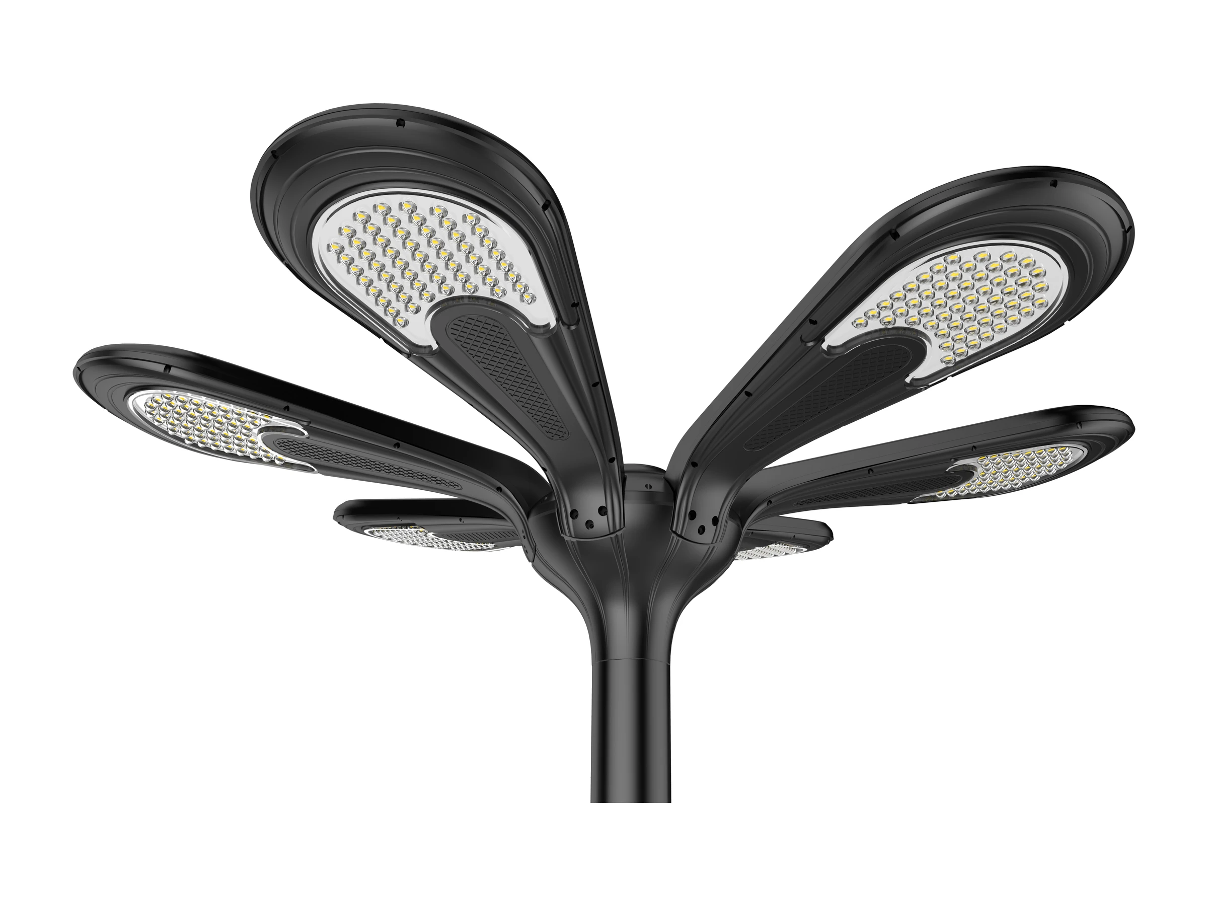 SSL-5105 Flourishing Lotus Series 6-head architectural solar garden luminaire studio view