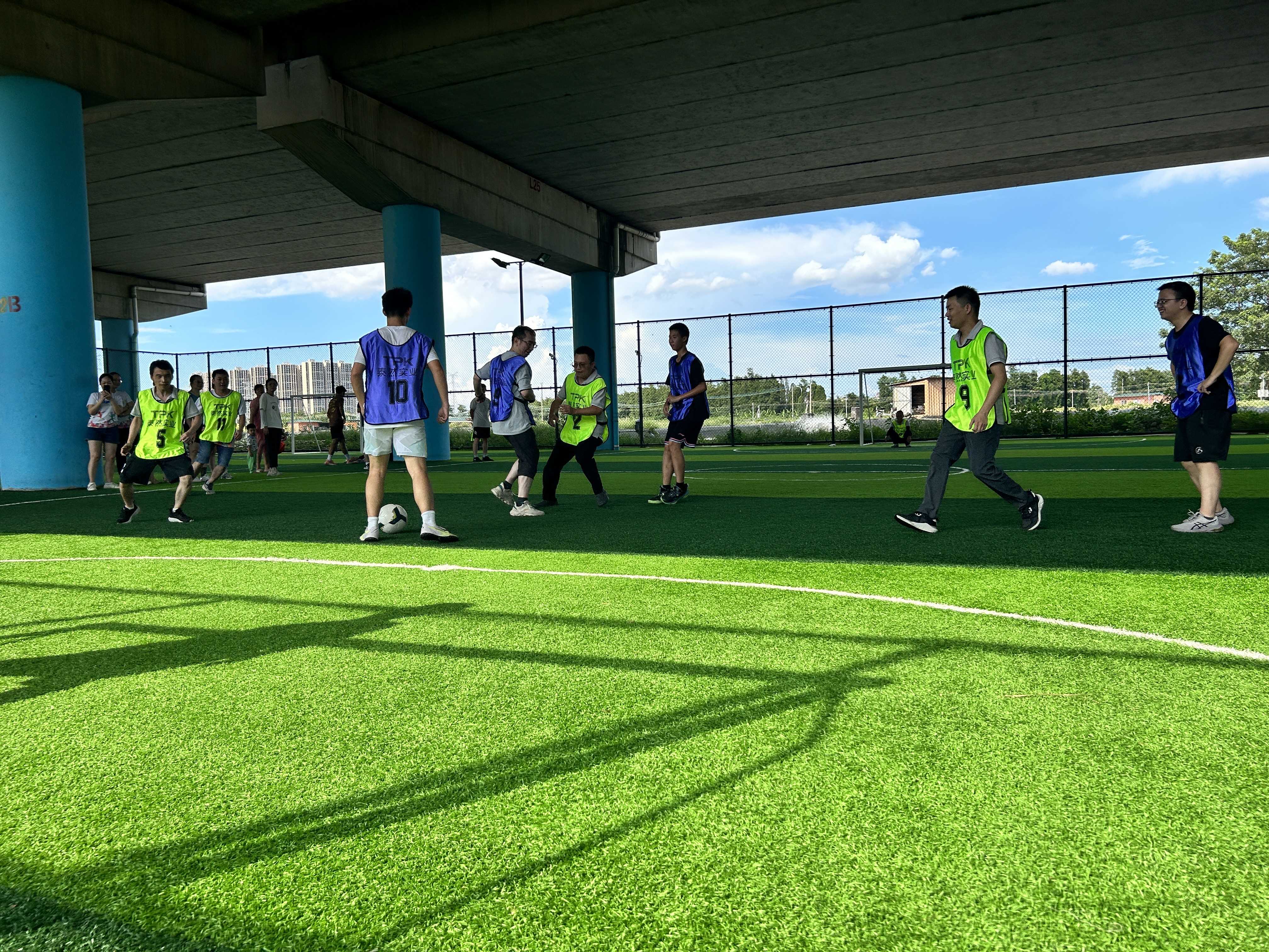 The TPK Lighting team at the 2024 staff football tournament.
