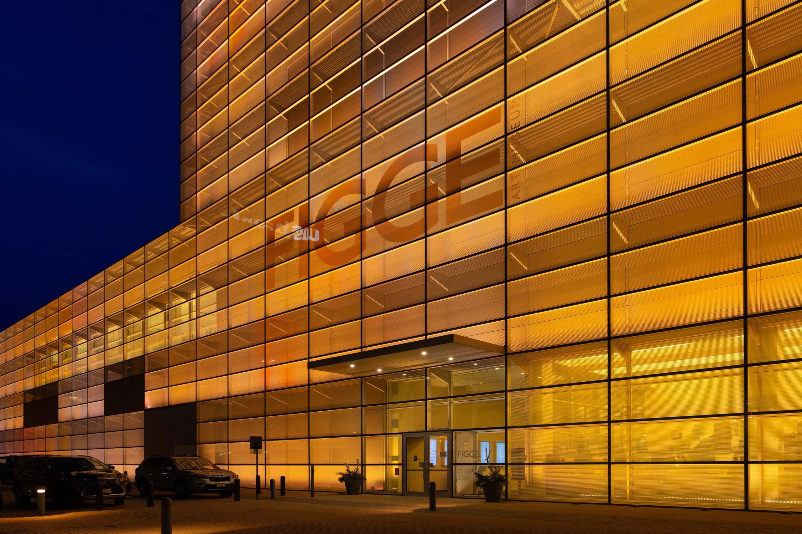 LED wall washer wall grazing effect for architectural corridor