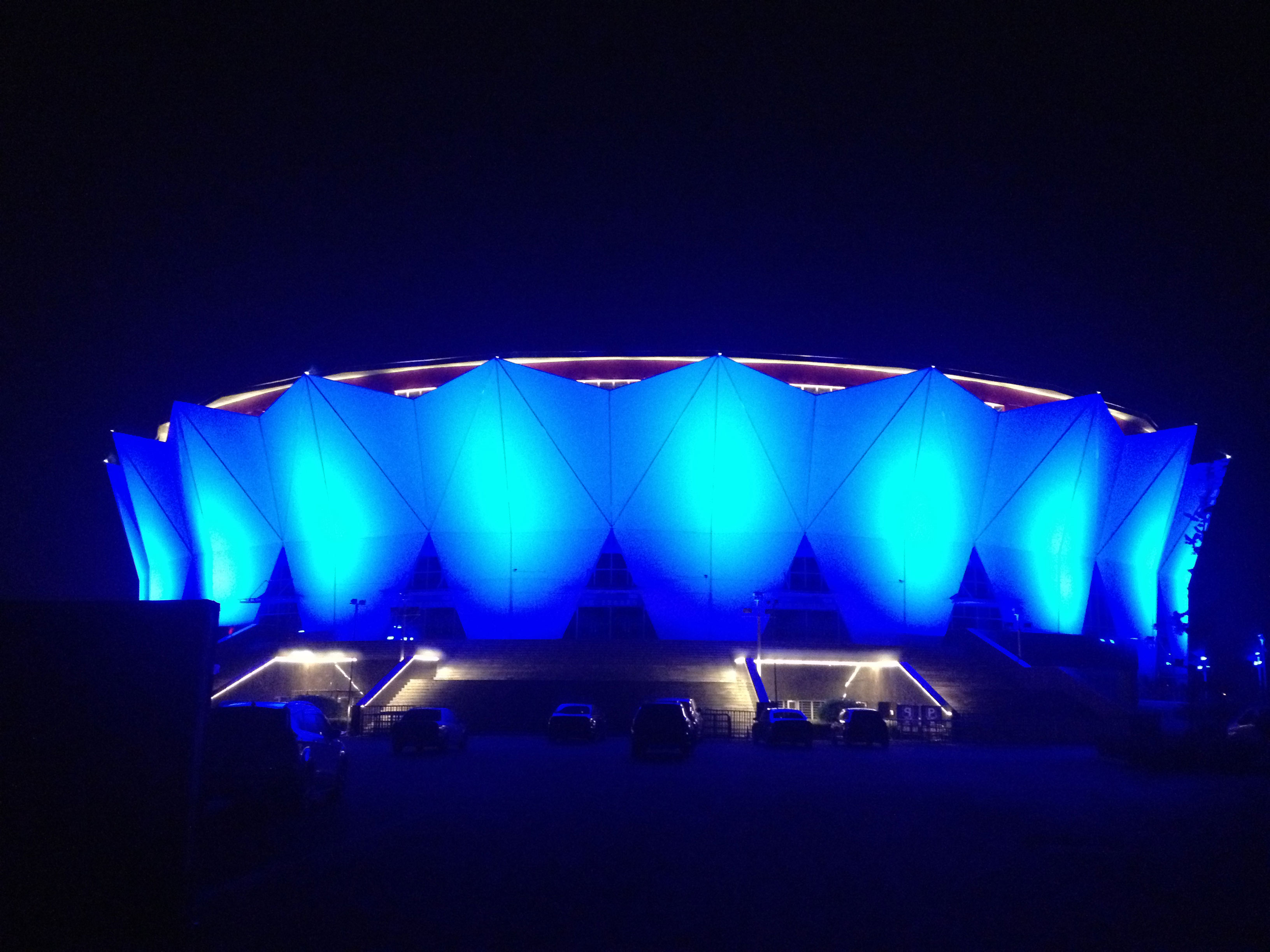 LED floodlight facade lighting application
