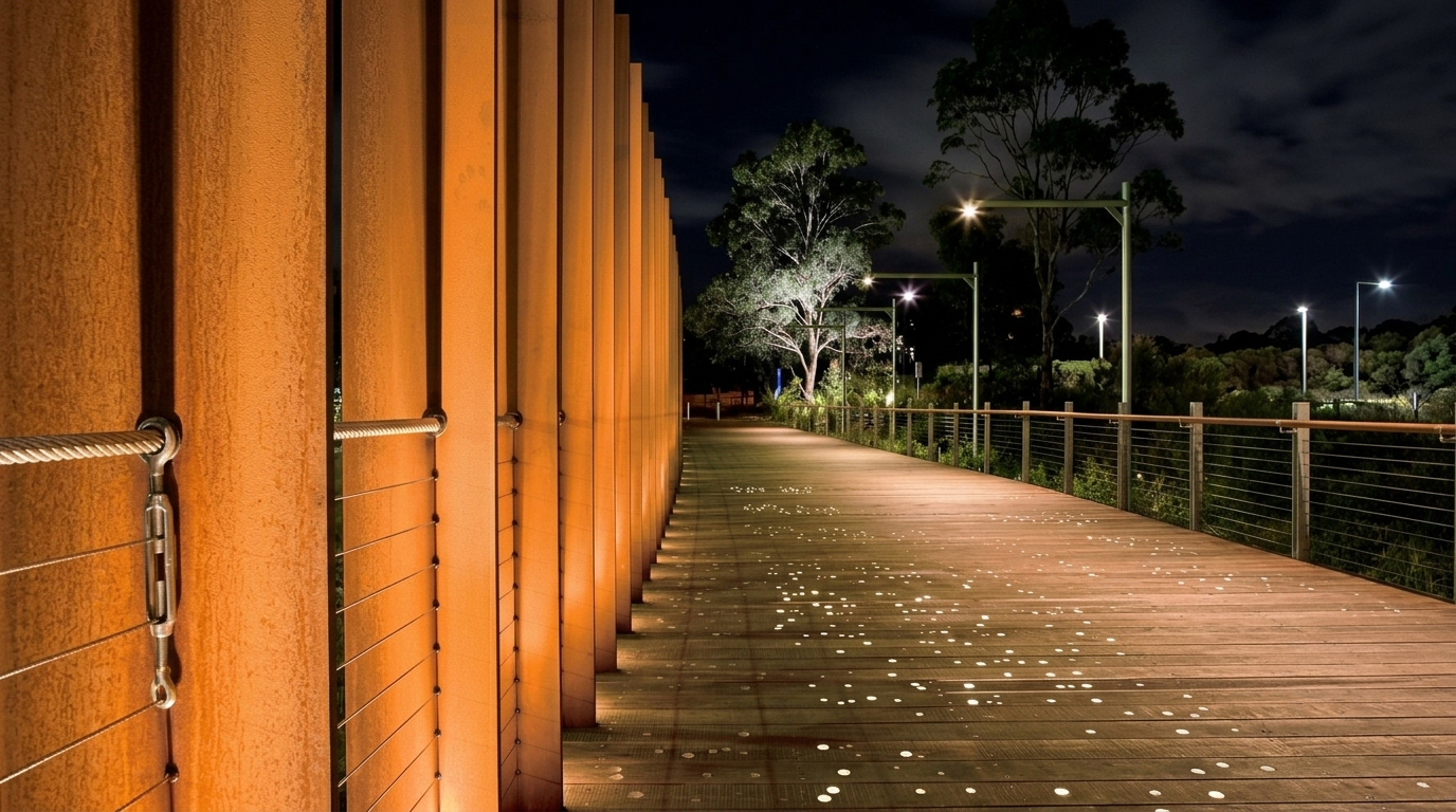 SP-PZT LED floodlight lighting effect for building facade project