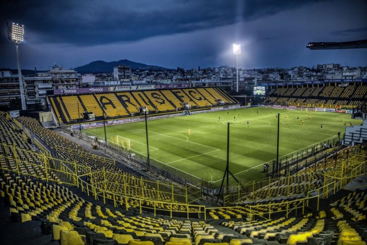 Kleanthis Vikelidis Stadium floodlighting project in Thessaloniki, Greece
