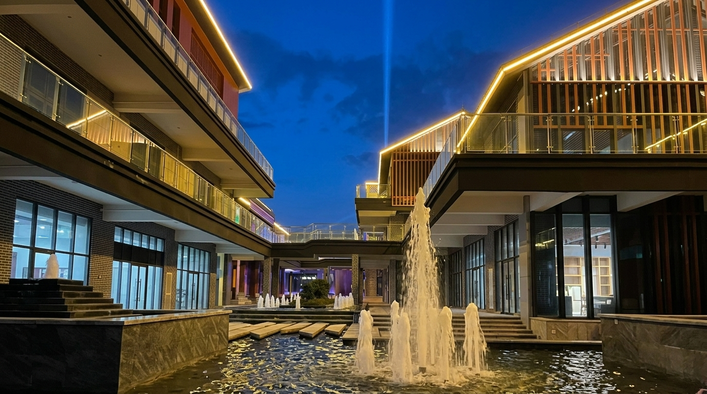 Dynamic facade lighting design for youth entrepreneurship and educational complex