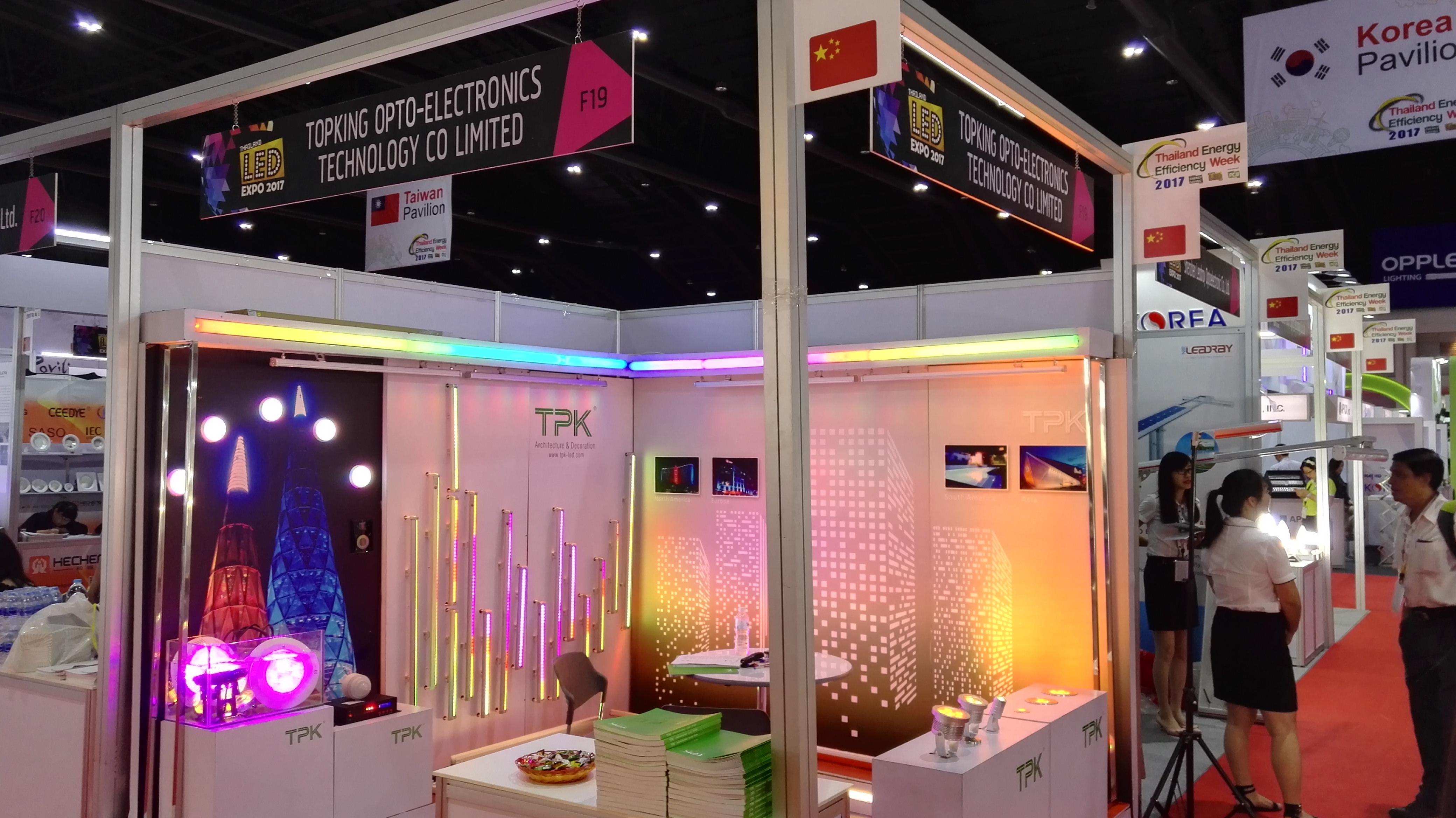 TPK Lighting booth at the Bangkok LED Expo 2017.