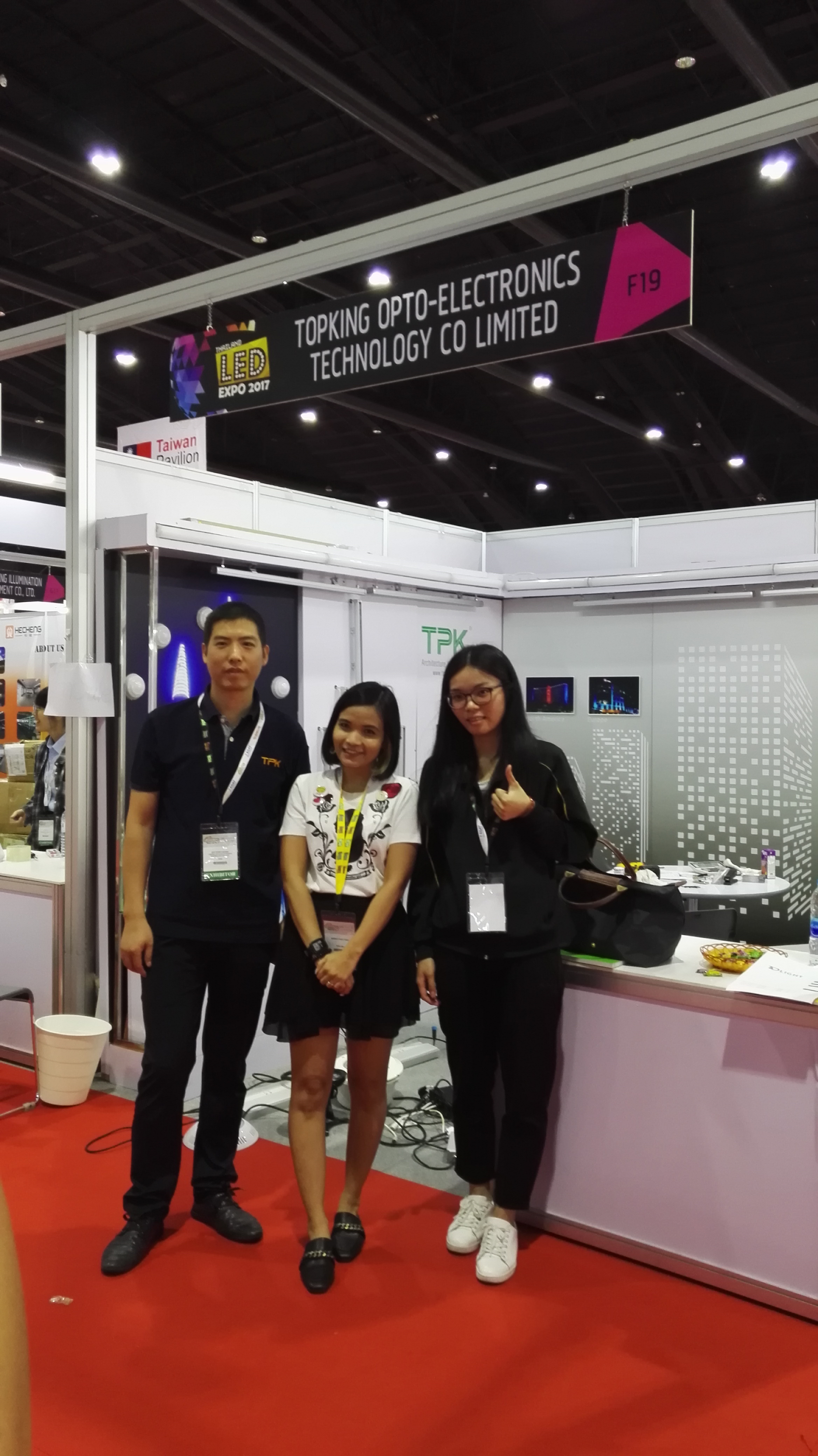 TPK Lighting team at the Bangkok LED Expo 2017.